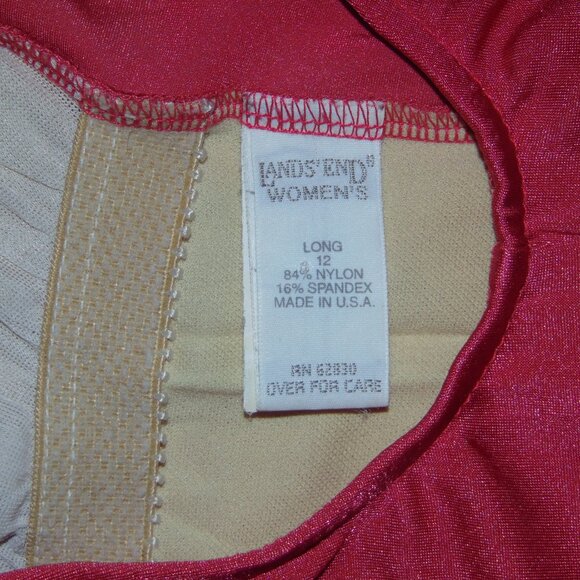 Lands End Raspberry Swimsuit 12L - Picture 4 of 6